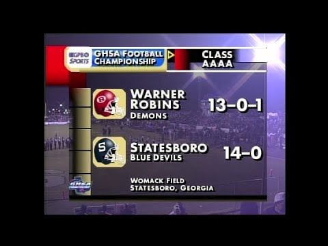 GHSA 4A State Championship: Warner Robins vs. Statesboro - Dec. 3, 2004