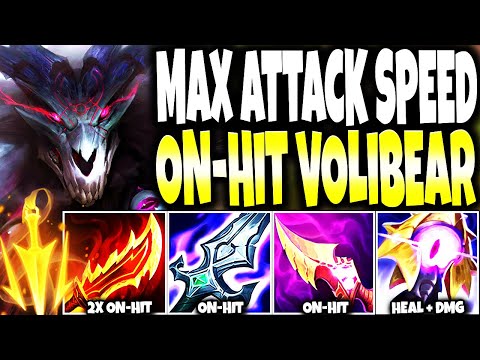 This Max Attack Speed ON-HIT Volibear Build is ACTUALLY CRAZY ~ Focus hitting one and MELT THEM ALL!