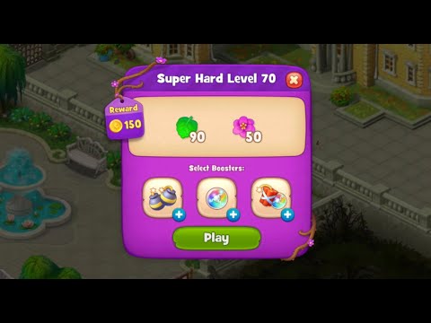 GARDENSCAPES LEVEL 68 TO 70 GAMEPLAY STORY