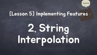 iOS for Starter - String Interpolation | 두런 - DoLearn | 동영상 학습