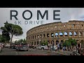 4K Drive Through Rome Colosseum City Streets POV Summer 2025 Italy Road Trip