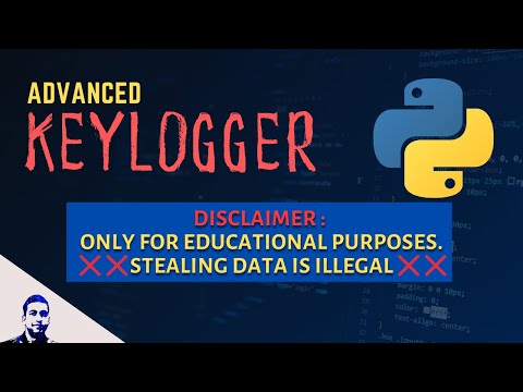 Advanced Keylogger using Python | Python Project #6 | Harshvardhan Anand