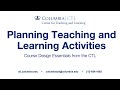 Course Design Essentials (Online) – Planning Teaching and Learning Activities