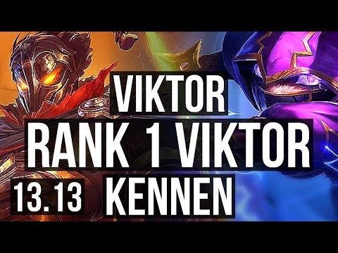VIKTOR vs KENNEN (TOP) | Rank 1 Viktor, Legendary, Rank 10 | NA Challenger | 13.13
