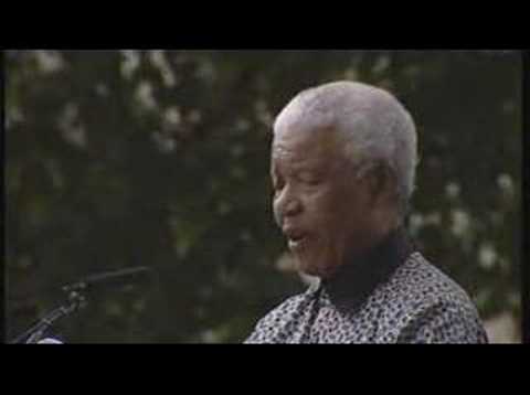 Mandela’s Speech – unveiling his Statue outside Parliament