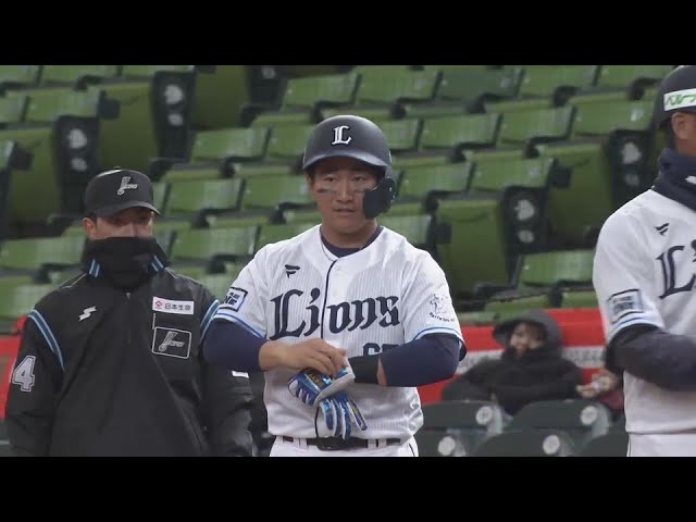 【ファーム】均衡を破る一打!! ライオンズ・野村大樹  レフトへ先制のタイムリーヒット!! 2025年3月16日 埼玉西武ライオンズ 対 オイシックス新潟アルビレックスBC