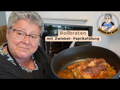 Rollbraten mit Zwiebel Paprikafüllung