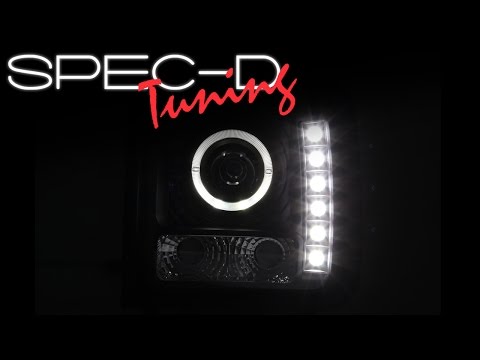 SPECDTUNING DEMO VIDEO: 1997-2001 JEEP CHEROKEE HALO LED PROJECTOR HEADLIGHTS