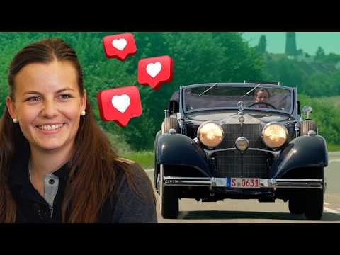 Junge Frau liebt alte Autos - Zu Besuch im Mercedes Classic Center