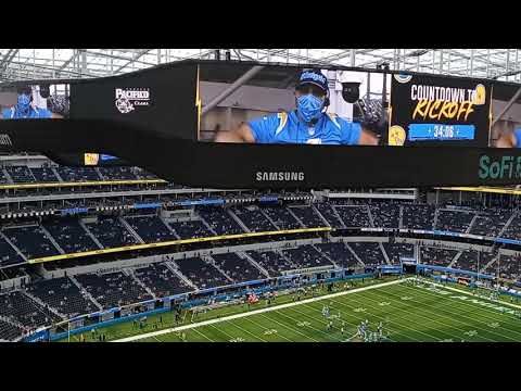 Sofi Stadium Chargers Section 436 Row 2 seats 3,4,5,6.