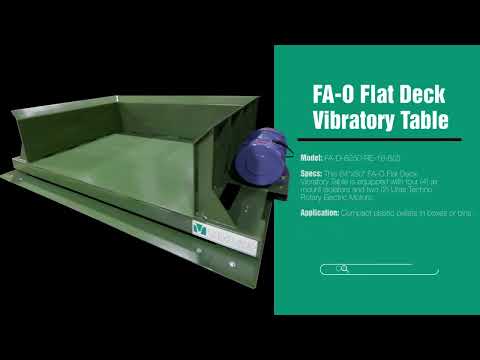 Flat Deck Vibratory Table for Plastic Pellets - Cleveland Vibrator Co.