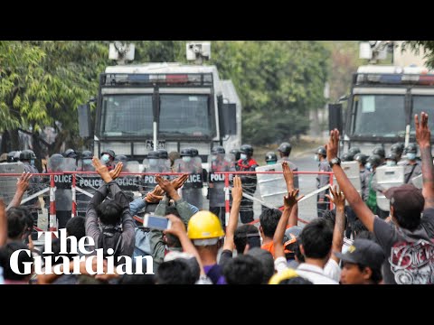 Myanmar: police use rubber bullets and teargas in bloodiest day of protest