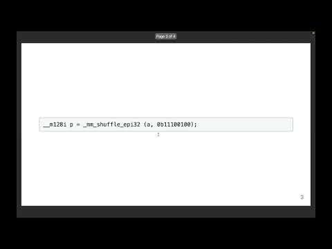shuffle instruction (SIMD)