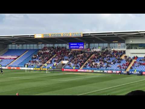 FANCAM: Northampton Town fans at Shrewsbury Town