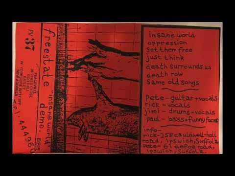 Freestate - Insane world FULL demo tape 1986 UK punk Hardcore