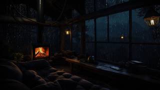 Cozy Cabin with Rain on the Window | Drift into Deep Sleep with Relaxing Nature Sounds