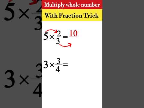 💯🤯 Whole Number Multiply by a Fraction Tricks #shorts #wholenumbers #fraction #tricks #multiply