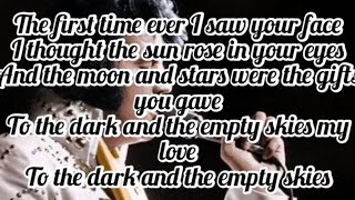 Elvis Presley - The First Time Ever I Saw Your Face (Lyrics)