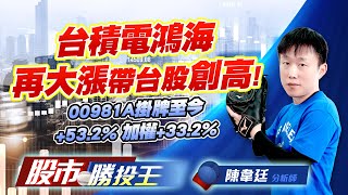 台積電鴻海再大漲帶台股創高 ! 00981A掛牌至今+53.2% 加權+33.2%     #加權指數 #台積電 #亞翔 #00981A #0050 (圖)