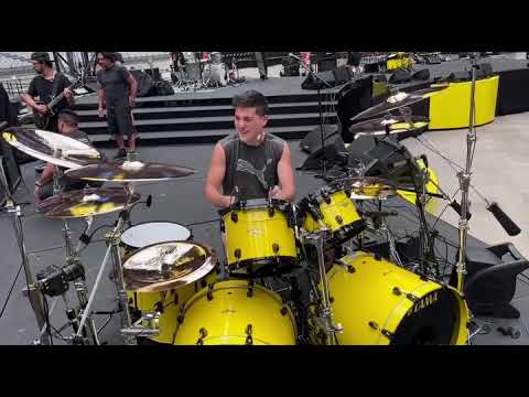 Greyson Nekrutman drumming Lars Ulrich drums