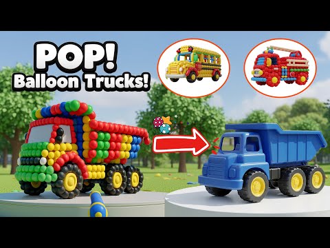 7 Amazing Balloon Trucks Transform with a Big Boom! 🔥🚒 + More Nursery Rhymes & Kids Songs