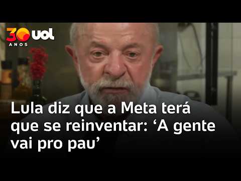 Lula diz que a Meta terá que se reinventar durante live com Janones: ‘A gente vai pro pau’