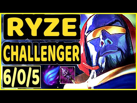 ABLAZEOLIVE (RYZE) - 6/0/5 KDA CHALLENGER GAMEPLAY - NA