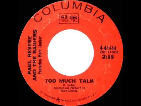 1968 HITS ARCHIVE: Too Much Talk - Paul Revere & The Raiders (mono 45)