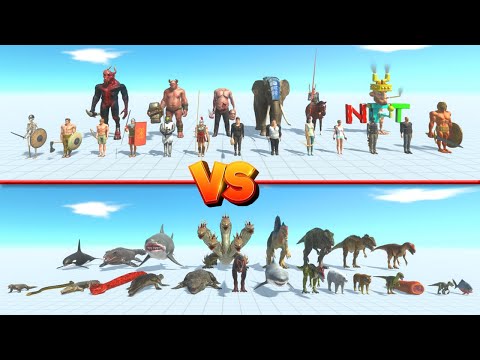 WEAPON Team vs BITE Team - Animal Revolt Battle Simulator