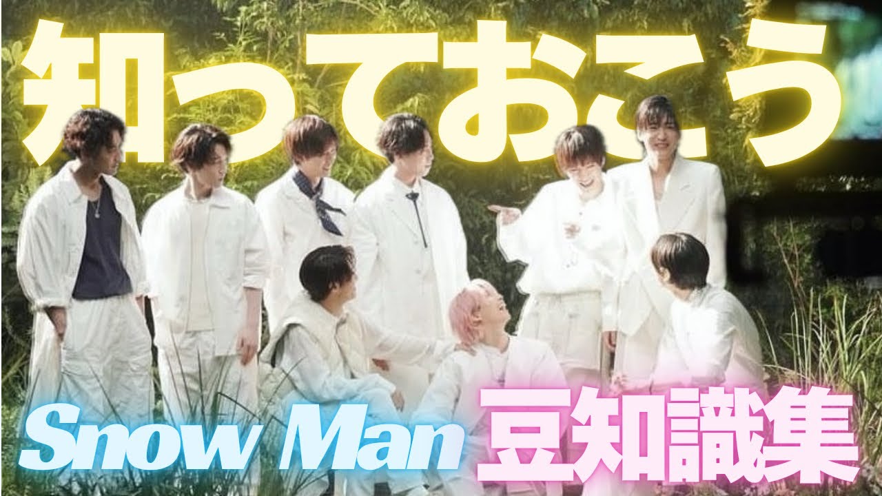 【知って得しよう】知っておきたい いくつかのことSnowMan 豆知識集 スノーマン　まとめ