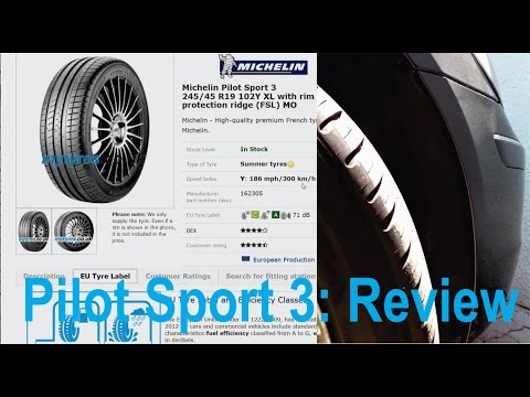 Michelin Pilot Sport 3 User Review after 8 months.