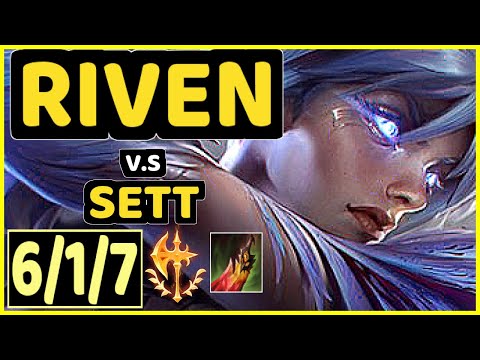 ALOIS (RIVEN) vs SETT - 6/1/7 KDA TOP CHALLENGER GAMEPLAY - EUW