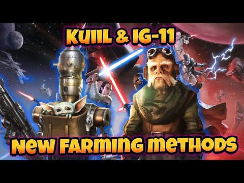 SWGoH - Kuiil and IG-11 new shard farming methods detailed.  Legendary Moff Gideon coming soon.