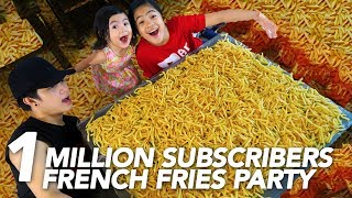 1 MILLION SUBSCRIBERS FRENCH FRIES PARTY | Ranz and Niana