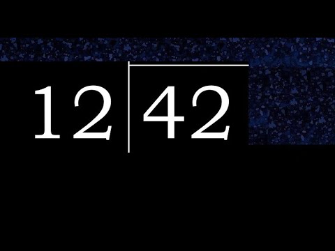 Divide 42 by 12 , decimal result  . Division with 2 Digit Divisors . How to do