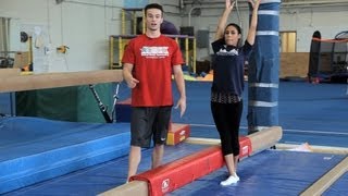 How to Do a Back Walkover on the Beam | Gymnastics Lessons