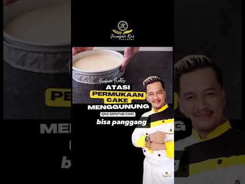 Trik simple agar permukaan  cake tetap datar