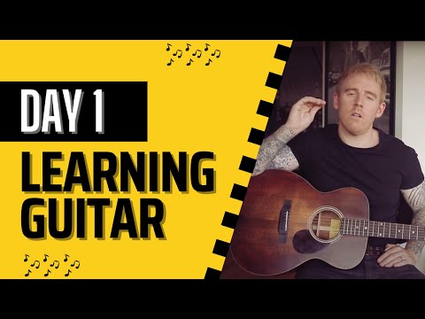 DAY 1 Learning Acoustic Guitar (Using Online Lessons)