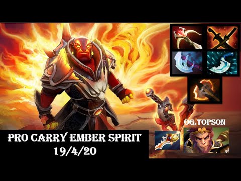 Pro Ember Spirit With OG.Topson (Monkey King)  Divine Build Carry Full Team (Dota 2)