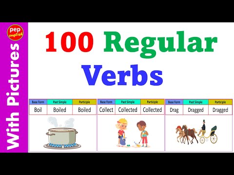List of Regular Verbs in English | Regular Verbs with Pictures | Regular Verbs list