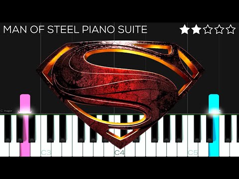 Man of Steel Piano Suite - Hans Zimmer Arr. in the style of Patrik Pietschmann | EASY Piano Tutorial