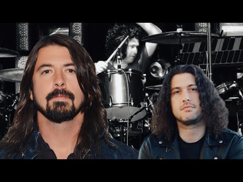Dave Grohl on drum with Ilan Rubin on guitare at Paris 19.08.26