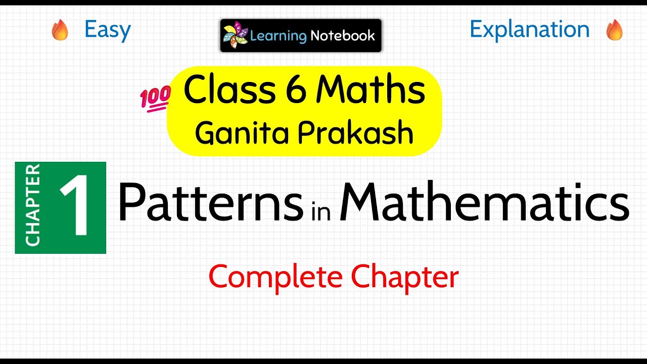 Class 6 Patterns in Mathematics - Class 6 Maths Ganita Prakash Chapter 1