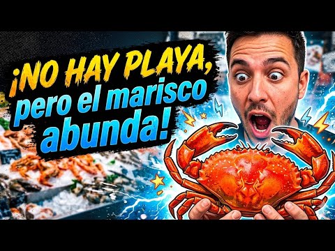 ¡No hay playa, pero el marisco abunda!🦀