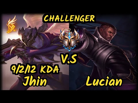 Targamas (JHIN) vs LUCIAN - 9/2/12 KDA BOTTOM ADC CHALLENGER GAMEPLAY - EUW v9.7
