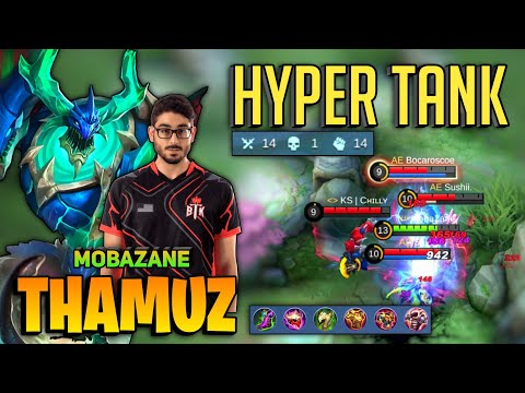 MOBAZANE THAMUZ Meta Tank Hyper Gameplay [ Top Global Thamuz Best Build ] By Mobazane - MLBB