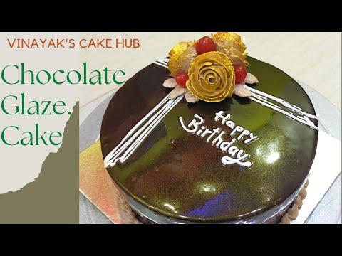 Chocolate cake | Chocolate ganache cake decorating tutorials | Chocolate Mirror Glaze Cake
