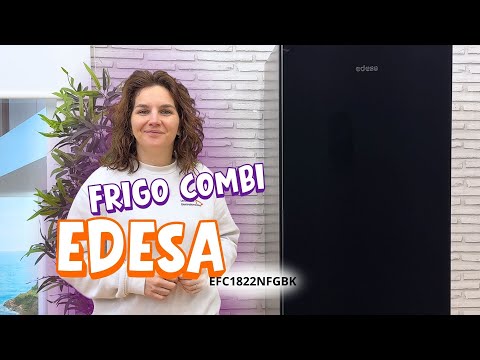❄ Edesa EFC1822NFGBK | Frigorífico combi con 304l, Total No Frost y Cristal negro