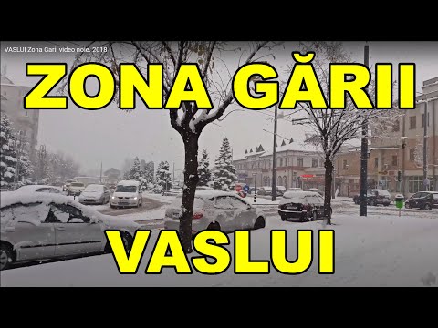 Orasul VASLUI prin Zona Garii o zi cu zapada in noiembrie 2018