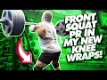 FRONT SQUAT PR IN MY NEW KNEE WRAPS!